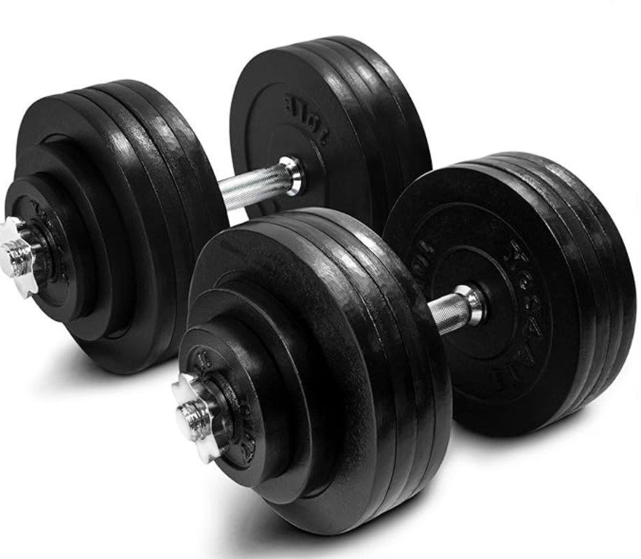 Yes4All Adjustable Dumbbell Set with Weight Plates